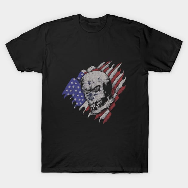 American Skull T-Shirt by whantz1165